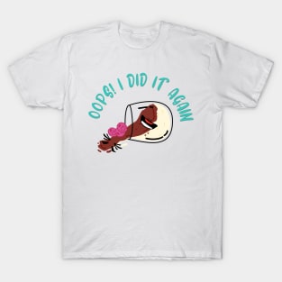 Chocolate Mousse Oops Dropped Dessert Character T-Shirt